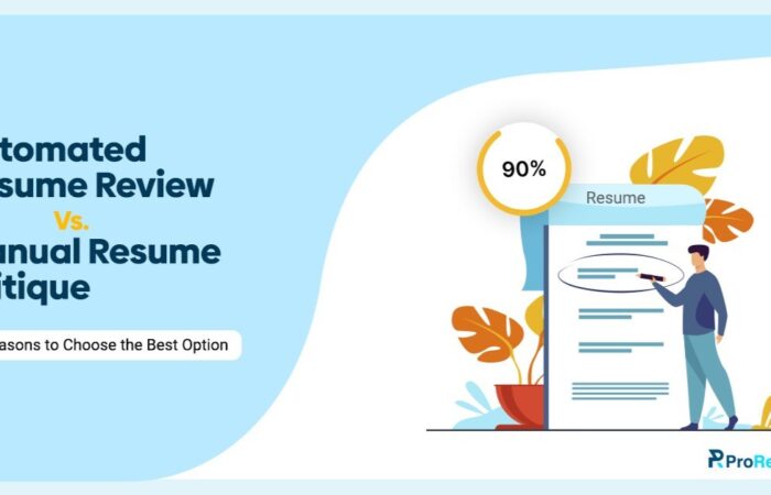 "Image showing guidance about automated resume review and manual critique.