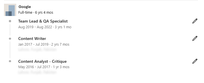The image shows a job promotion update on LinkedIn within the same company.