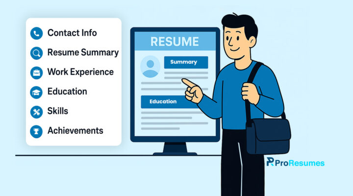 Person pointig the part of resume in the screen.