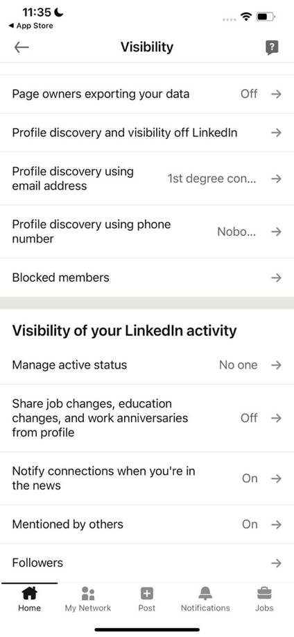 follow us on LinkedIn button