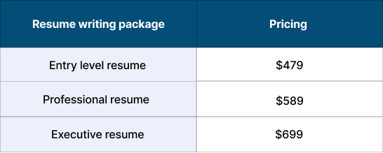 ResumeSpice Resume Writing Pricing