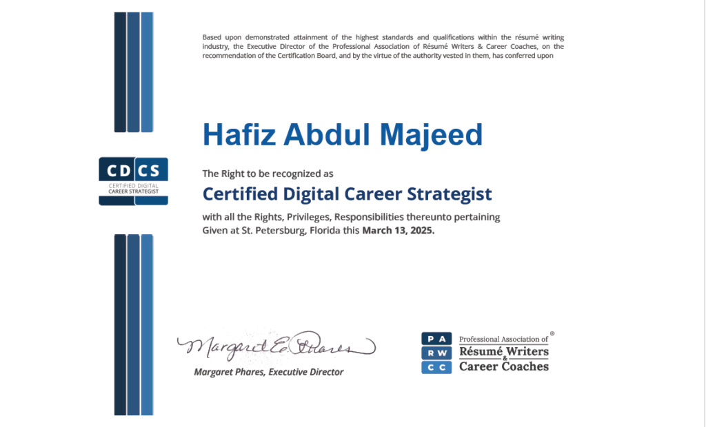 CDCS Certificate