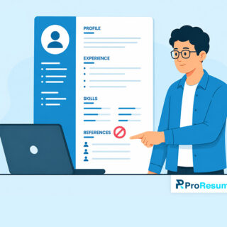 References in a resume can not be added.