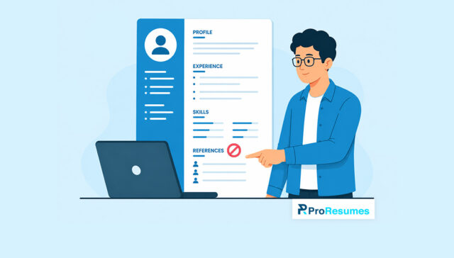 References in a resume can not be added.
